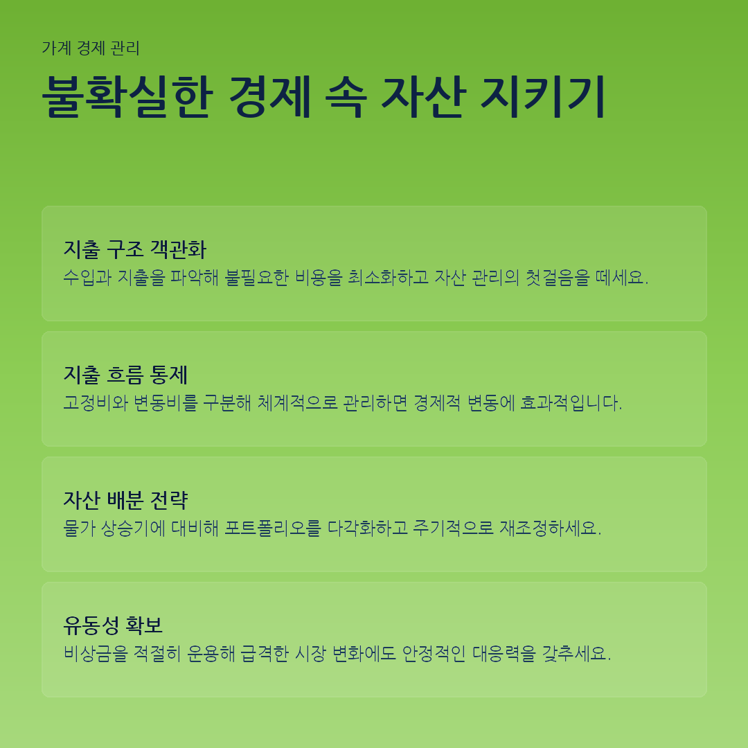 불확실한 경제 속 자산 지키기 요약 카드