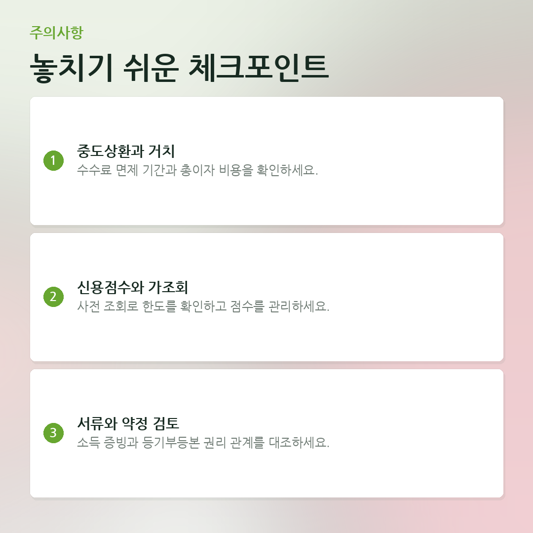 놓치기 쉬운 체크포인트 요약 카드