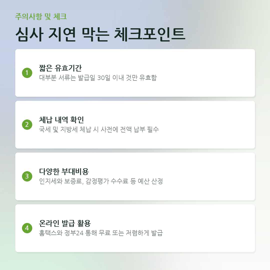 심사 지연 막는 체크포인트 요약 카드