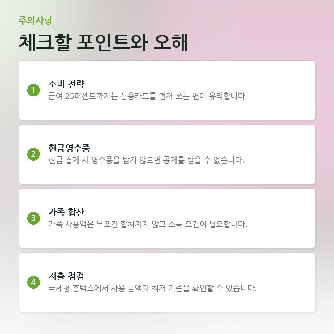 체크할 포인트와 오해 요약 카드